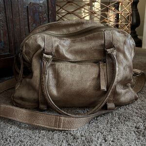 Anthropologie Tano distressed leather slouchy satchel crossbody bag